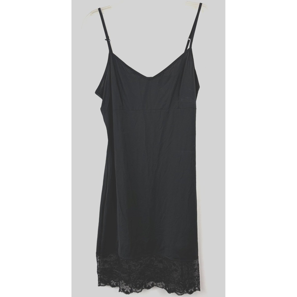 Babaydoll Slip Dress Womens Large Black Shapewear Whimsigoth Grunge Witchy